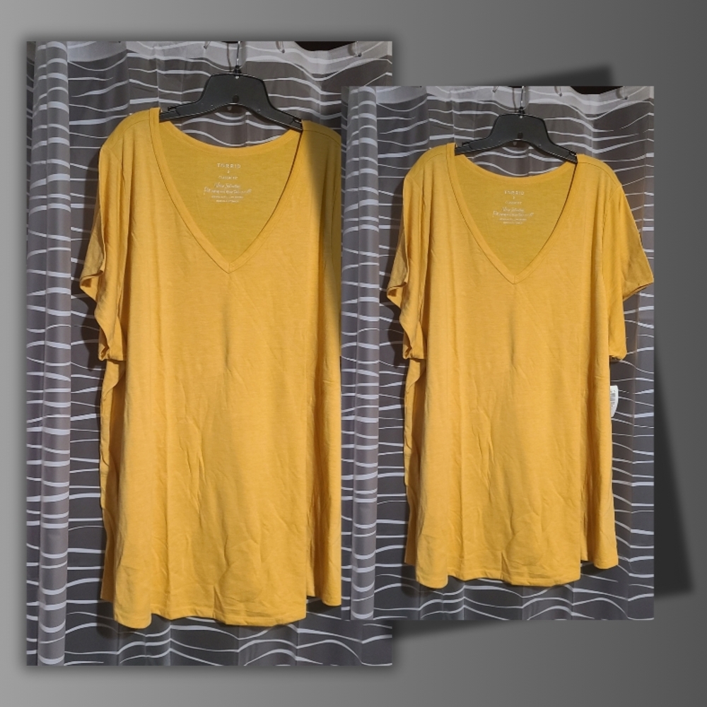Torrid Mustard Yellow Short Sleeve Tee